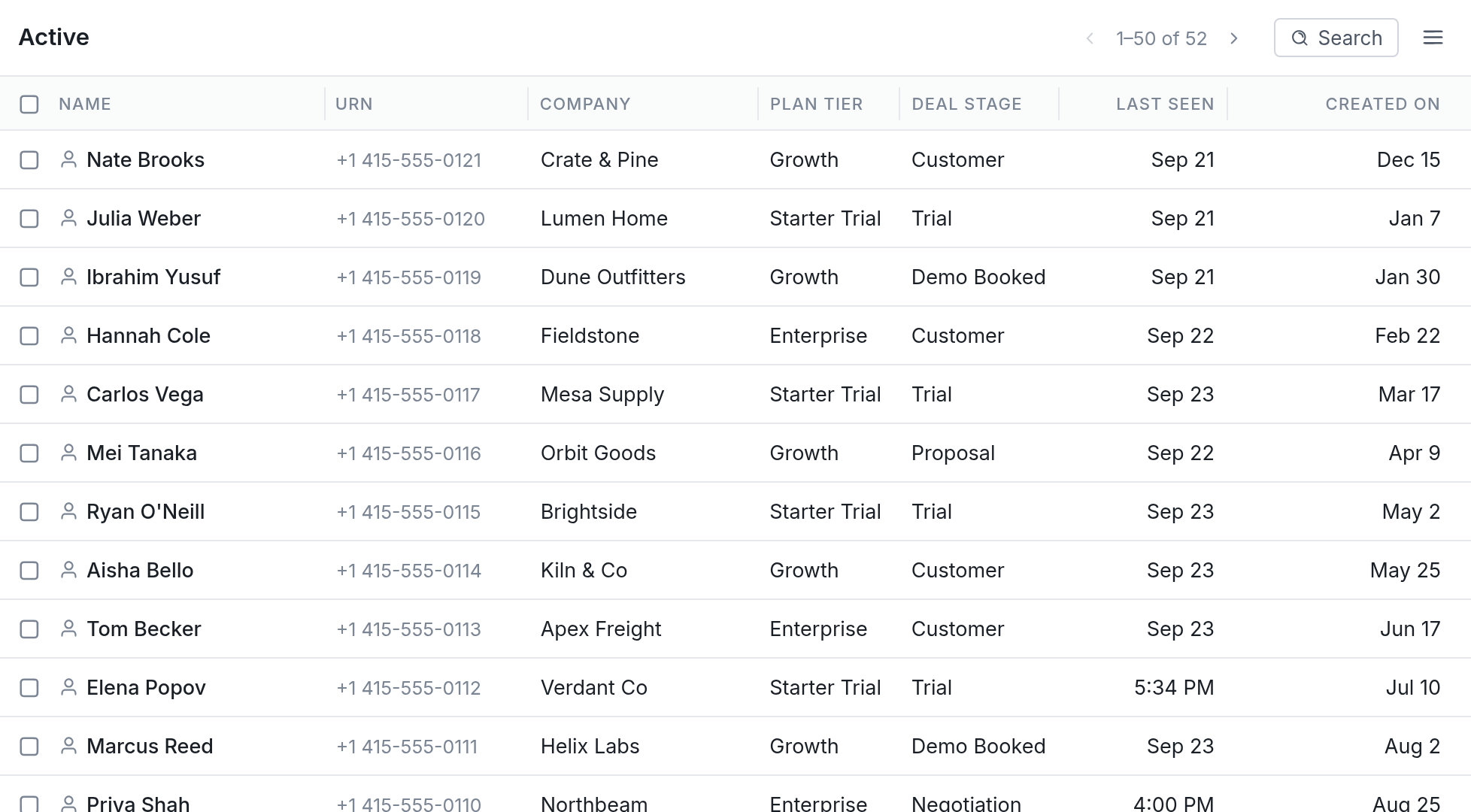 A contact database that works with your CRM.