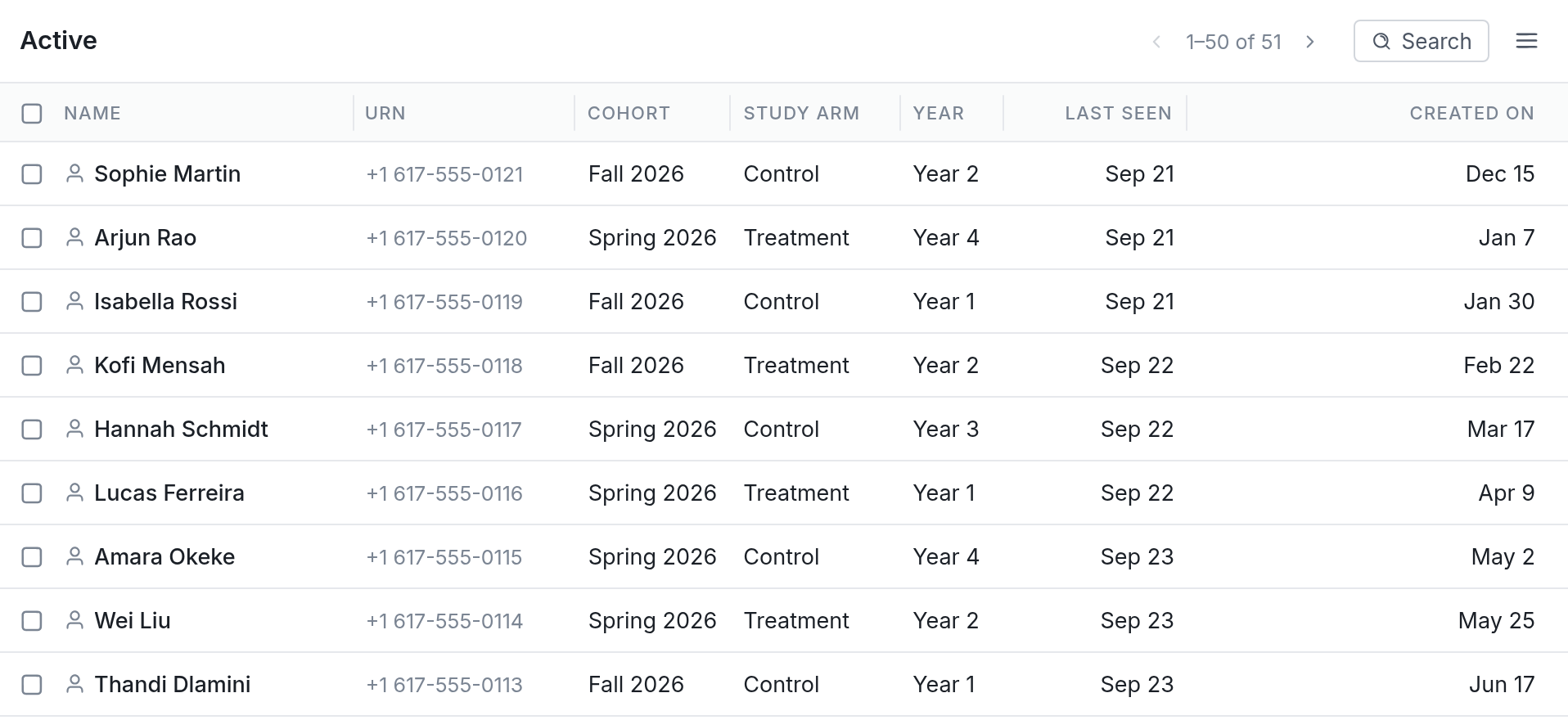 One database for students, parents, alumni and participants.
